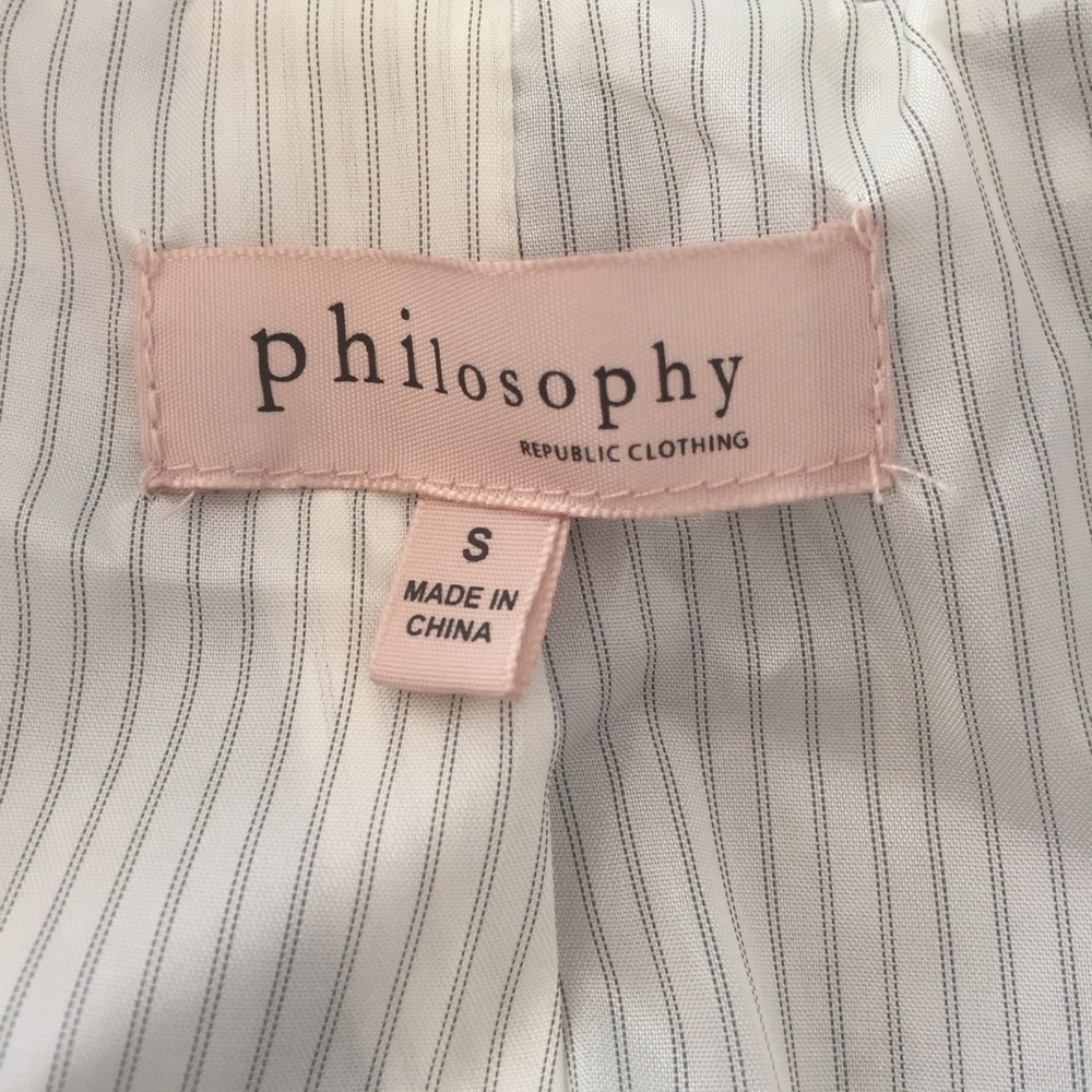 Philosophy Gray Jacket Size Small - image 6